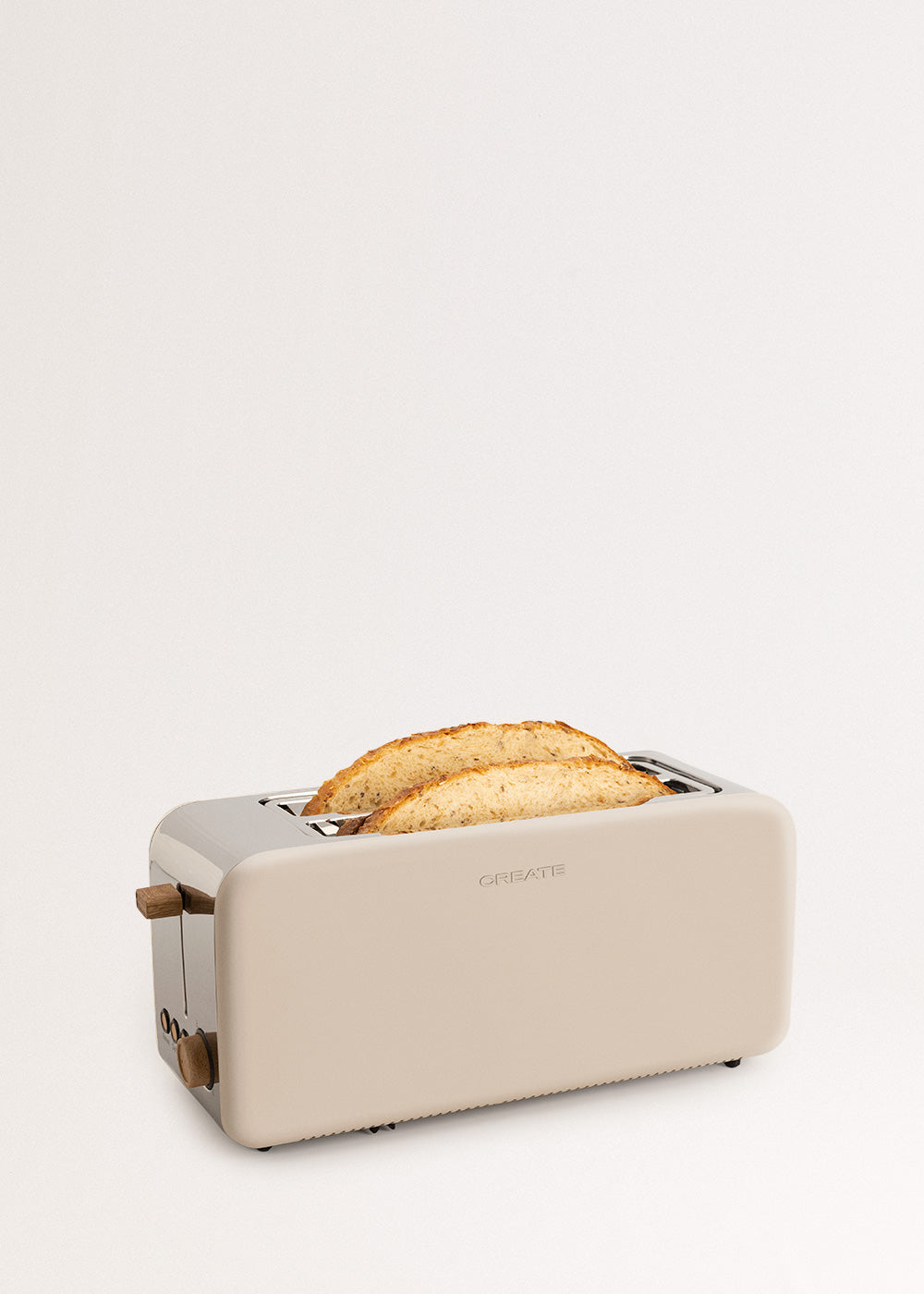 Retro Toast - Large Wide Slot Toaster - Sand