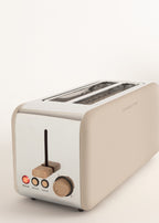 Retro Toast - Large Wide Slot Toaster - Sand