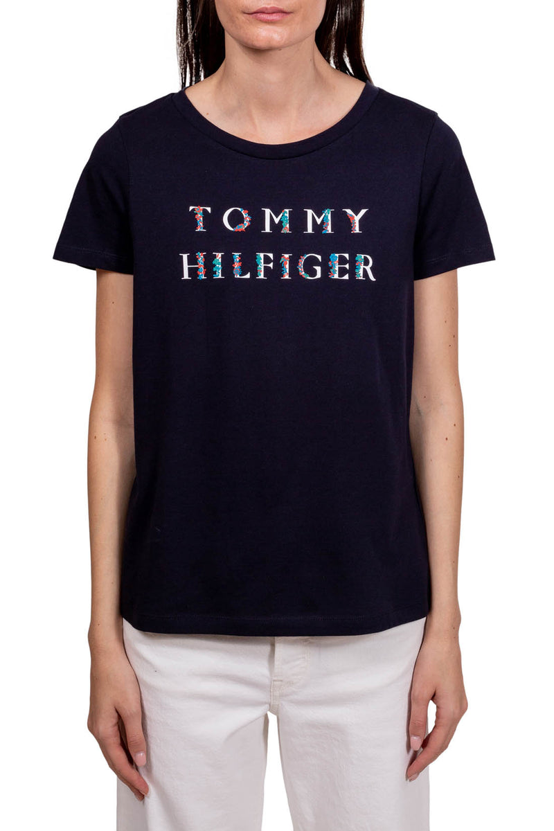 Tee shirt tommy hilfiger femme noir deals