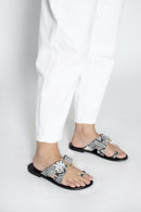 White Sun - Chanclas Emrati - Serpiente Blanca y Negra - Mujer