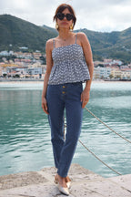 EMBROIDERED VICHY BOOBOO TOP