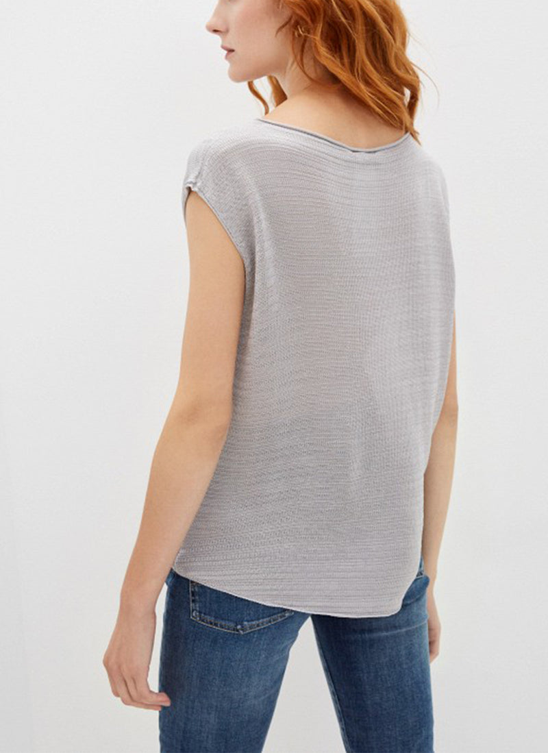 Armani - Top En Viscose - Gris - Femme