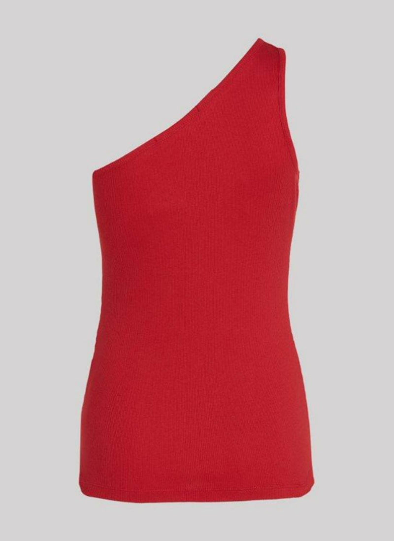 Karl Lagerfeld - Top Epaule Denudee Signature - Rouge Rumba - Femme