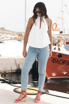 TOP EVELYNE LIN VISCOSA BLANCO