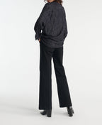The Kooples - Top Fluide Bleu Marine À Rayures Argent - Femme