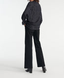 The Kooples - Top Fluido Azul Marino Rayas Plateadas - Mujer