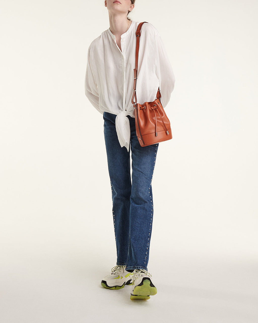 The Kooples - Ecru Fluid Top With Oversized Bow Detail - Women