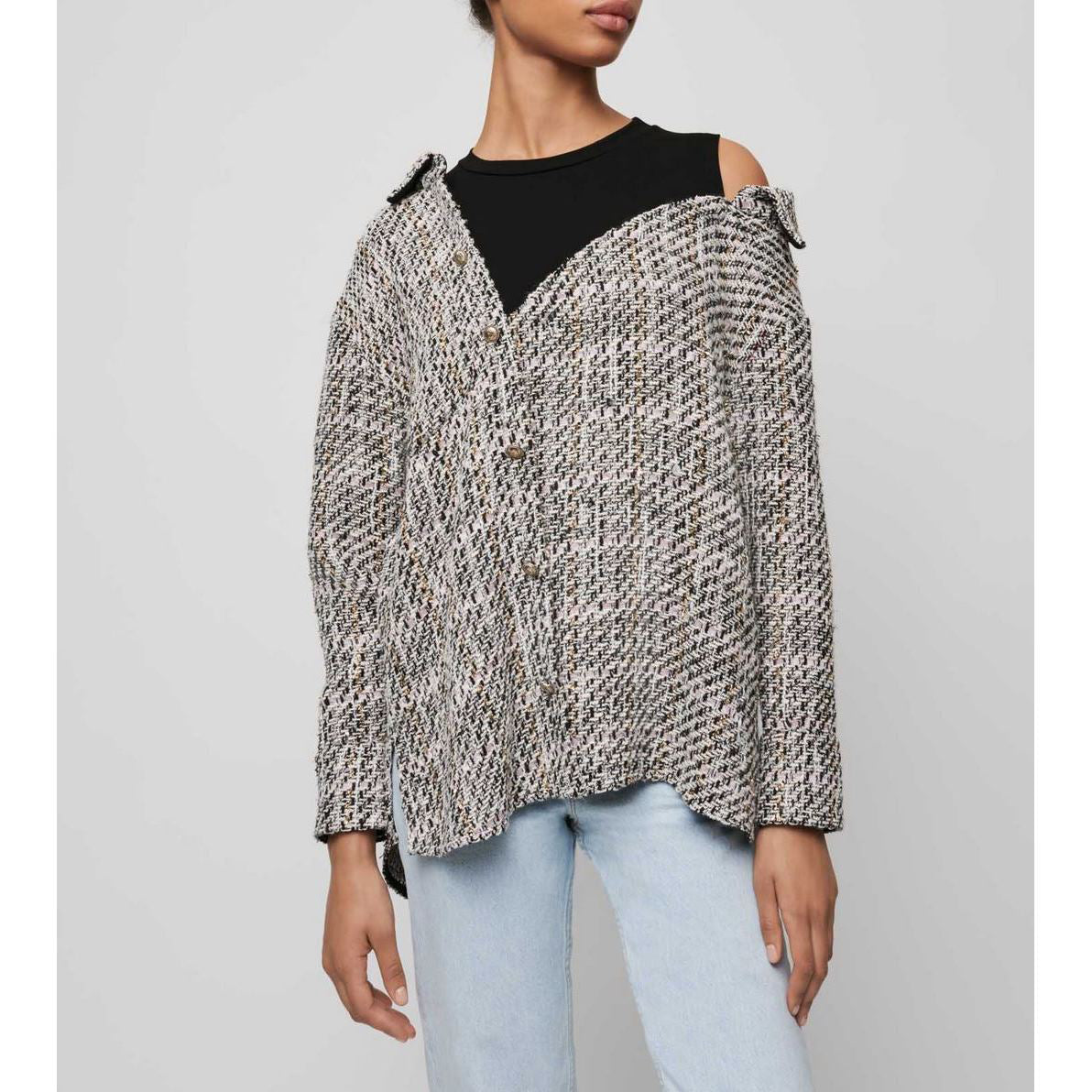 Liatola Shirt - Pale Pink And Black