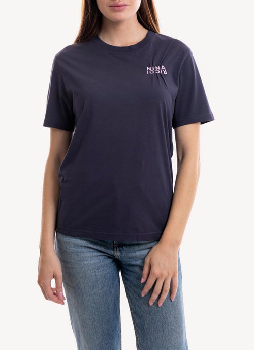 Nina Ricci - Tee-Shirt Brodé - Darknavy - Femme