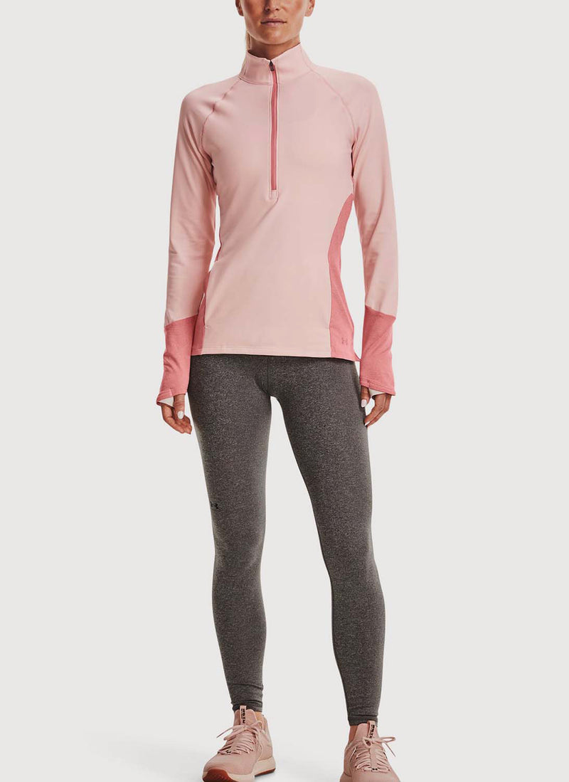 Under Armour - Top Manches Longues Cozy 1/2 Zip - Pink - Femme