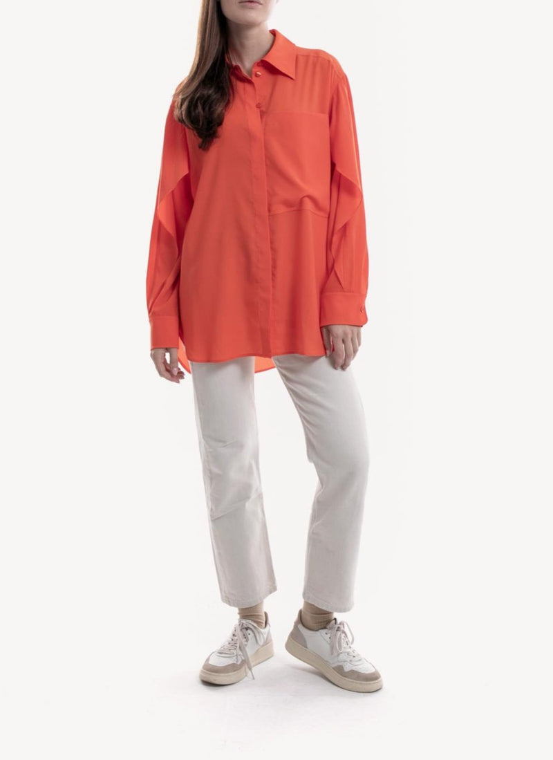 Nina Ricci - Chemise Fluide - Rouge Orange - Femme