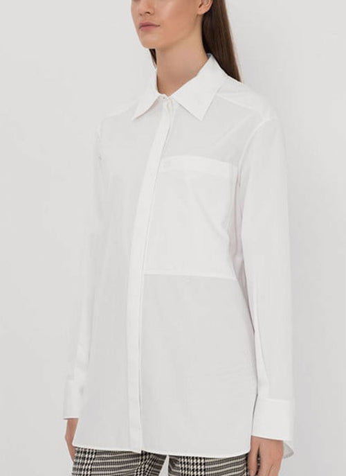 Nina Ricci - Chemise Logo Brodé - Blanc - Femme