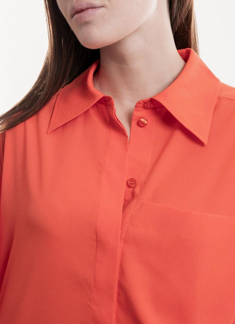 Nina Ricci - Chemise Fluide - Rouge Orange - Femme