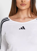 Adidas - Top Open Back 3 Stripes - White - Femme