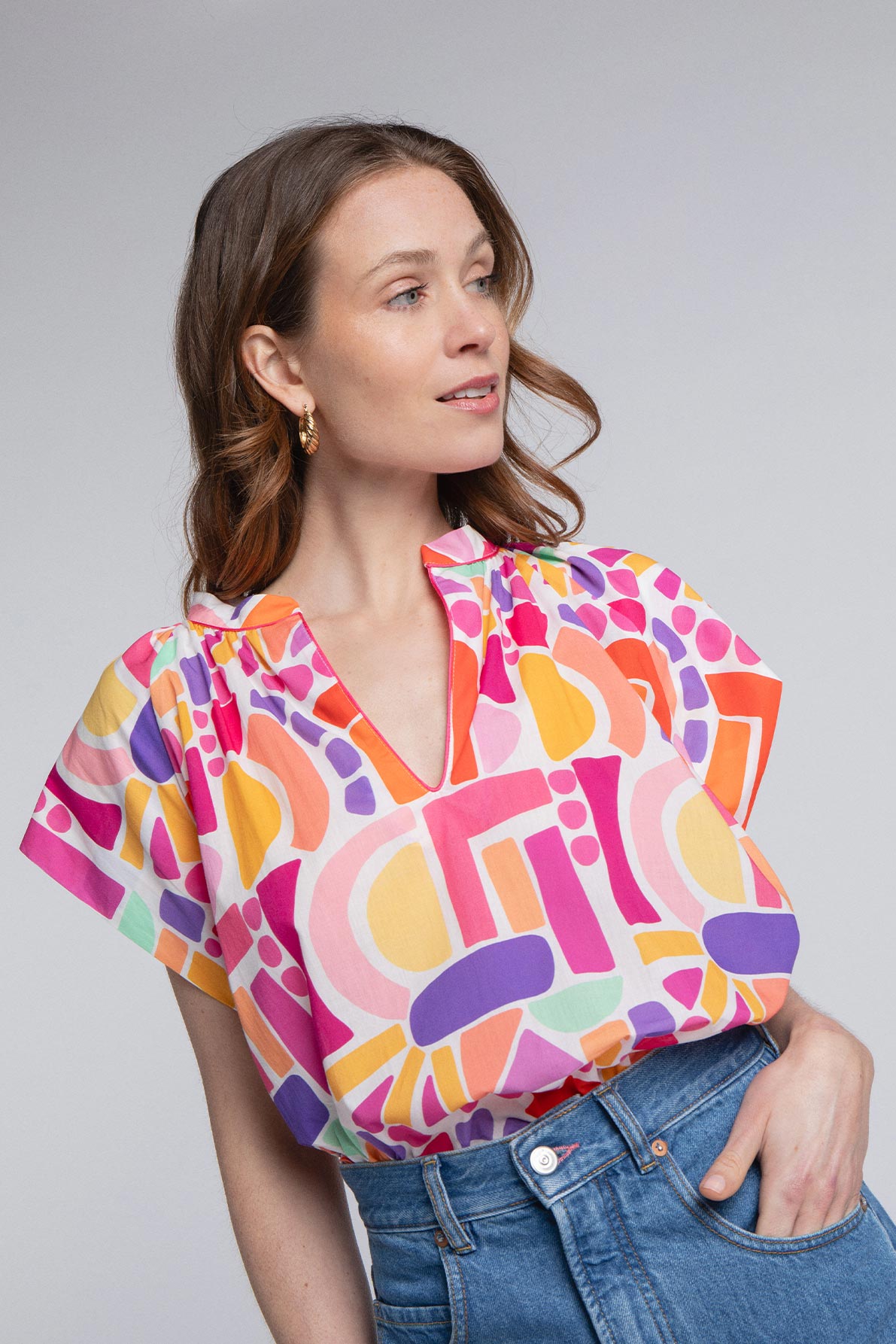 Rose Ettore Polychrome Top