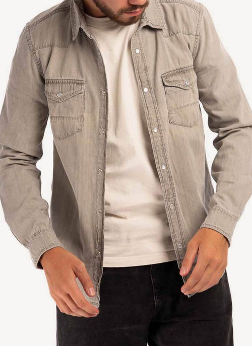 Tommy Hilfiger - Chemise En Jean Grise - Grigio Chiaro - Homme