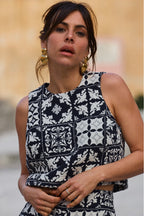 Tonio Mosaic Jacquard Top