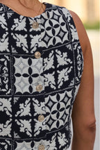 Tonio Mosaic Jacquard Top