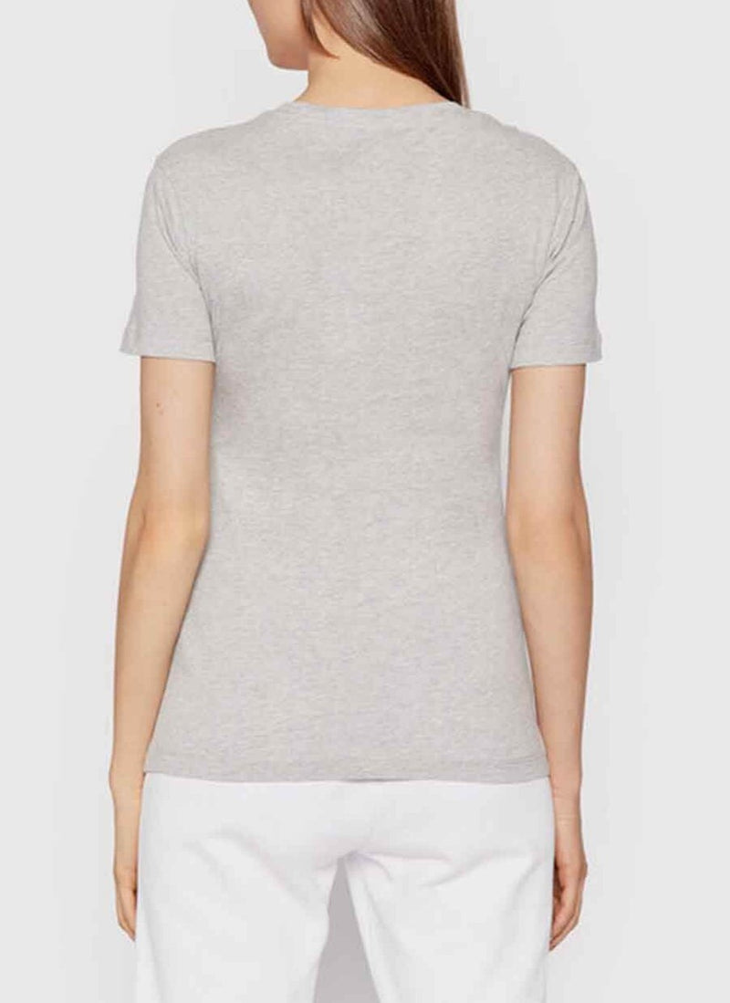 Calvin Klein - Tee-Shirt Monogramme Gris - Light Grey Heather - Femme