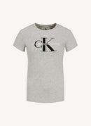 Calvin Klein - Tee-Shirt Monogramme Gris - Light Grey Heather - Femme