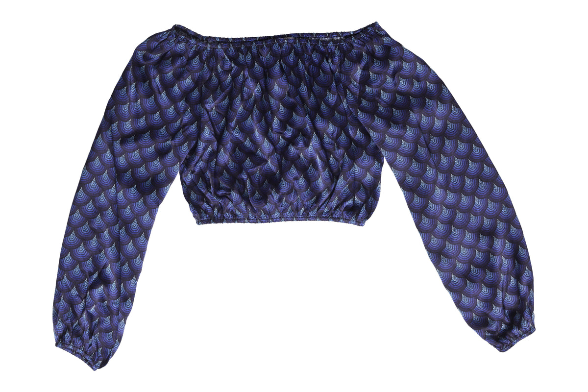 Crop Top Joana - Peacock Silk