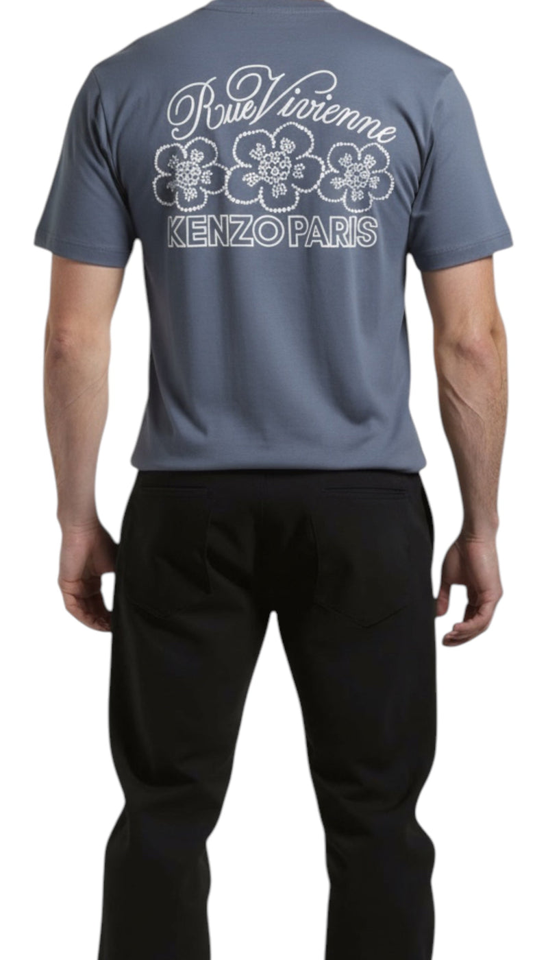 Le T-Shirt Rue Vivienne Constellation - Kenzo - Bleu