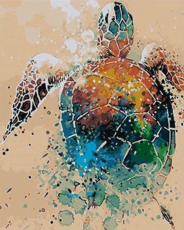 Pintura por números - Diseño de tortuga