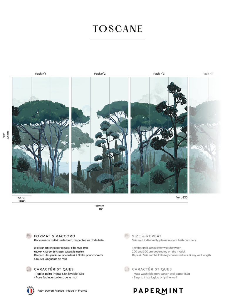 Fresque Toscane - Vert