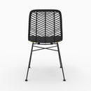 Chaise Tamara en rotin noir (lot de 2)