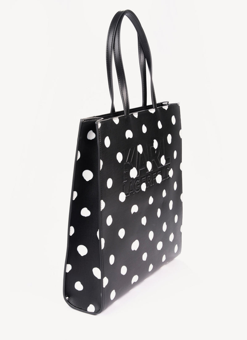 Karl Lagerfeld - Tote Bag Stone Fun - Noir Blanc - Femme