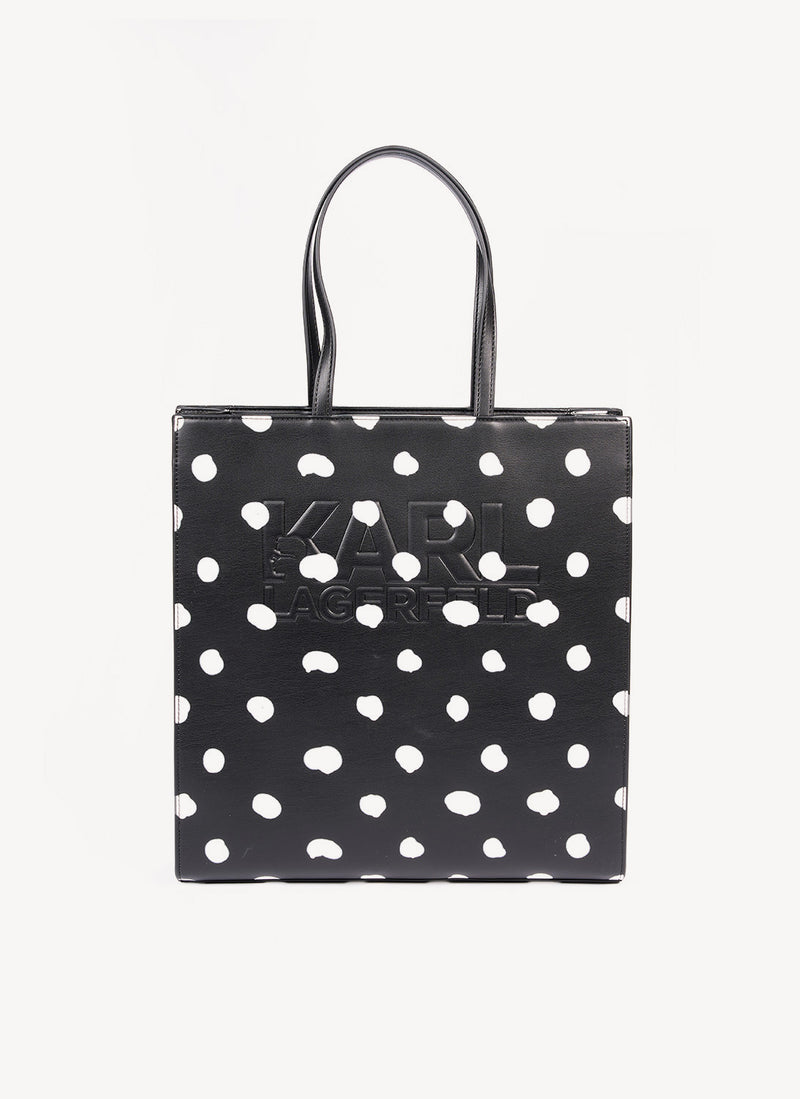 Karl Lagerfeld - Tote Bag Stone Fun - Noir Blanc - Femme