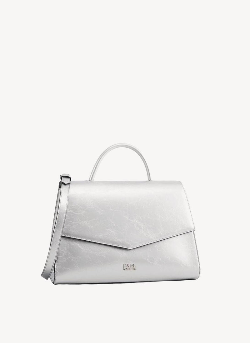 Karl Lagerfeld - Sac Bandouliere Stone Metallic - Argent - Femme