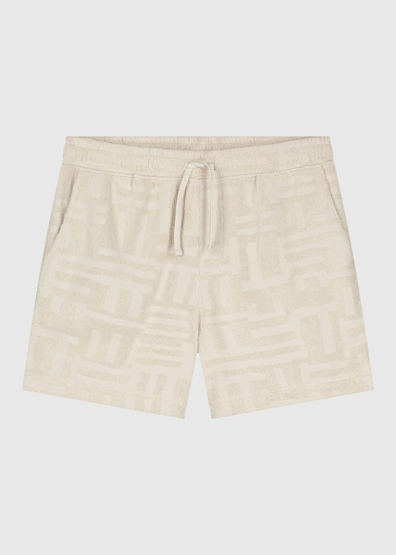 Short Toweling Jacquard - Sand