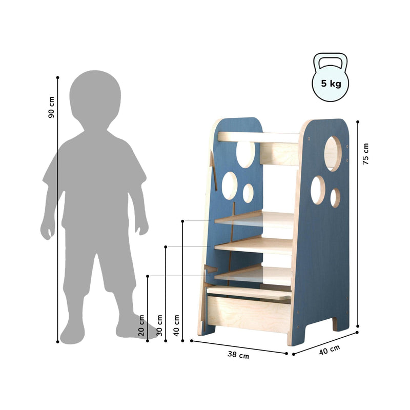 Tour D'Observation Montessori 3-En-1 – Autonomie & Sécurité