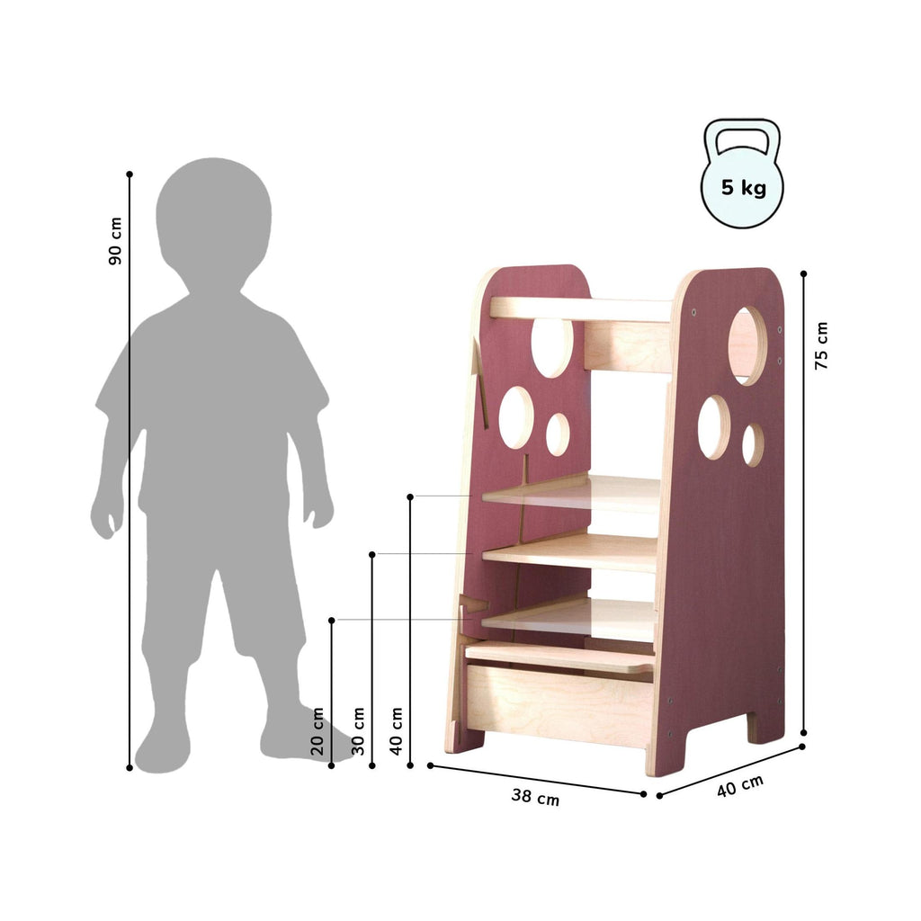 3-In-1 Montessori Observation Tower – Autonomy & Safety