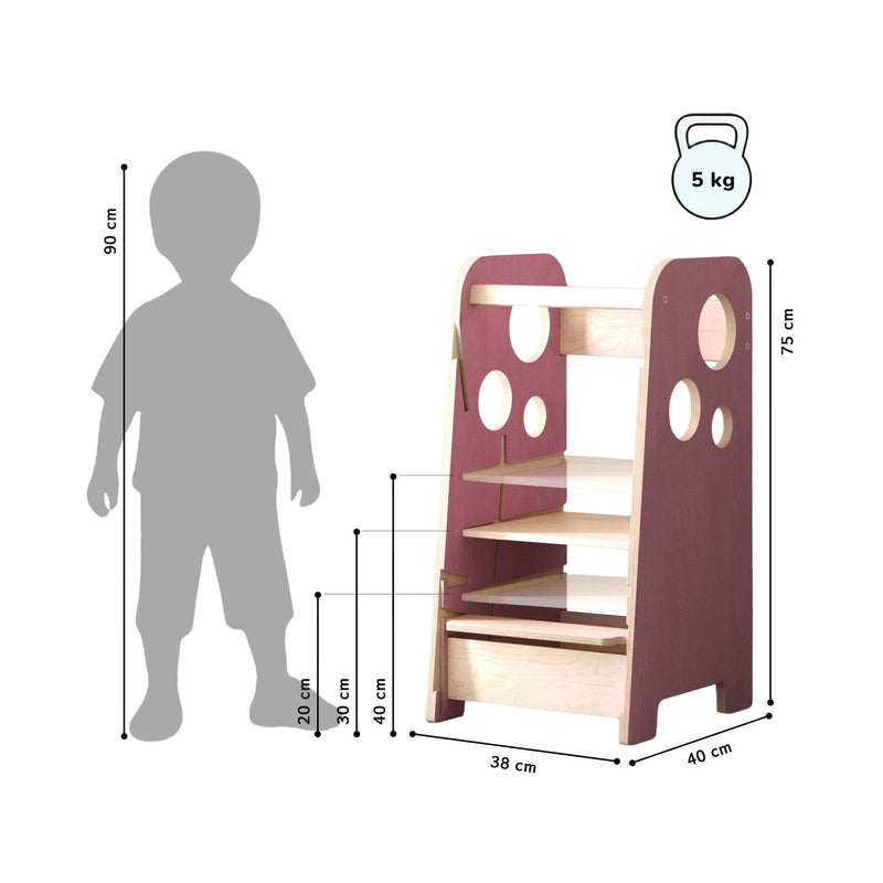 Tour D'Observation Montessori 3-En-1 – Autonomie & Sécurité