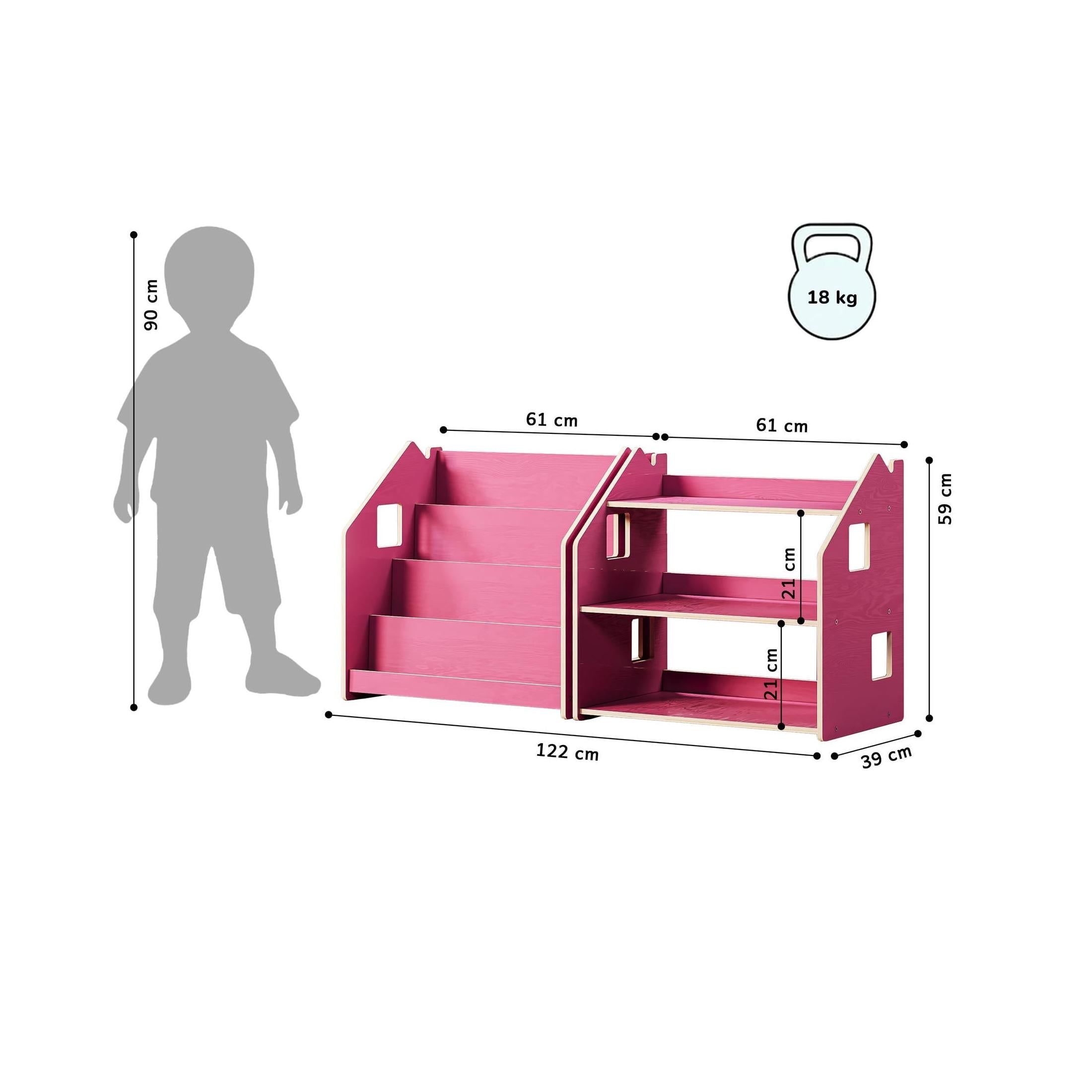Bibliothèque & Étagère À Jouets Duo – Édition Limitée