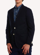 Gant - Blazer Piqué En Jersey - Evening Blue - Homme