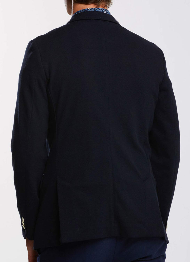 Gant - Blazer Piqué En Jersey - Evening Blue - Homme