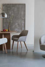 Loua - Dining Chair - Polyester - Off-White/Off-White