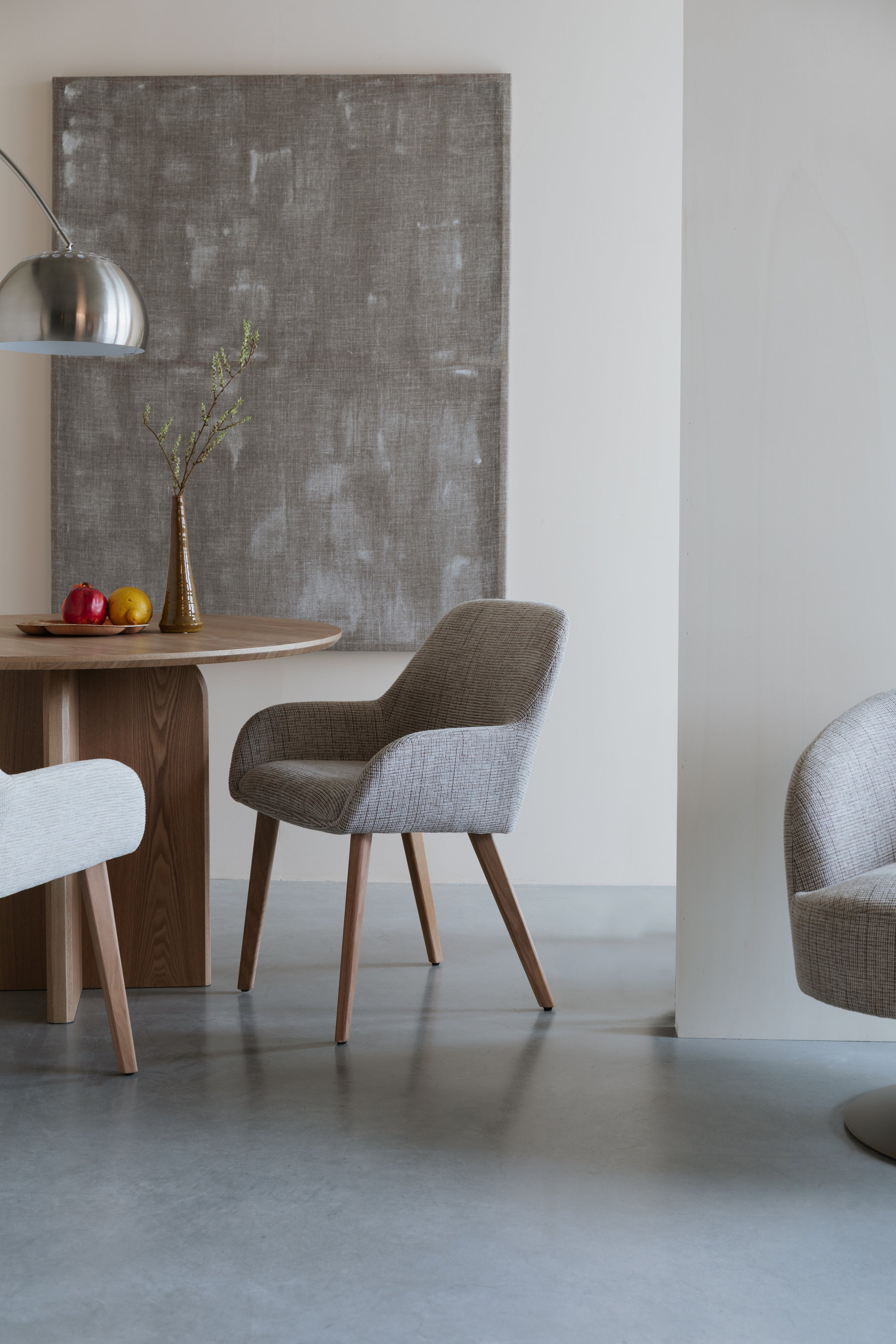 Loua - Dining Chair - Polyester - Off-White/Off-White