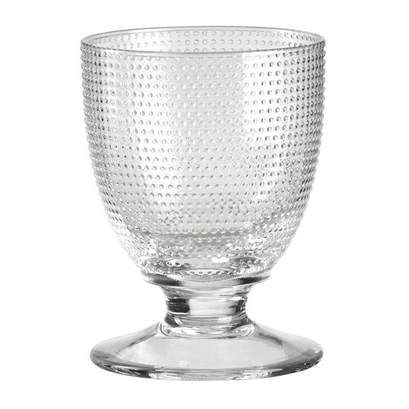 Trame - Lot De 6 Verres À Eau À Pied Bas - H11,5 Cm - Transparent