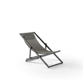 GESCOVA - Rhodos Sun Lounger - Charcoal Alu Silver Grey Fabric