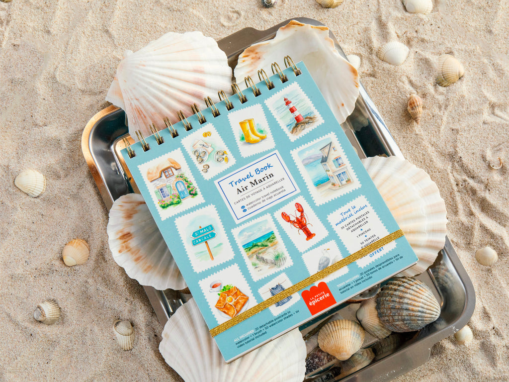 Libro de viajes - Cuaderno de acuarela - Tema Marine Air