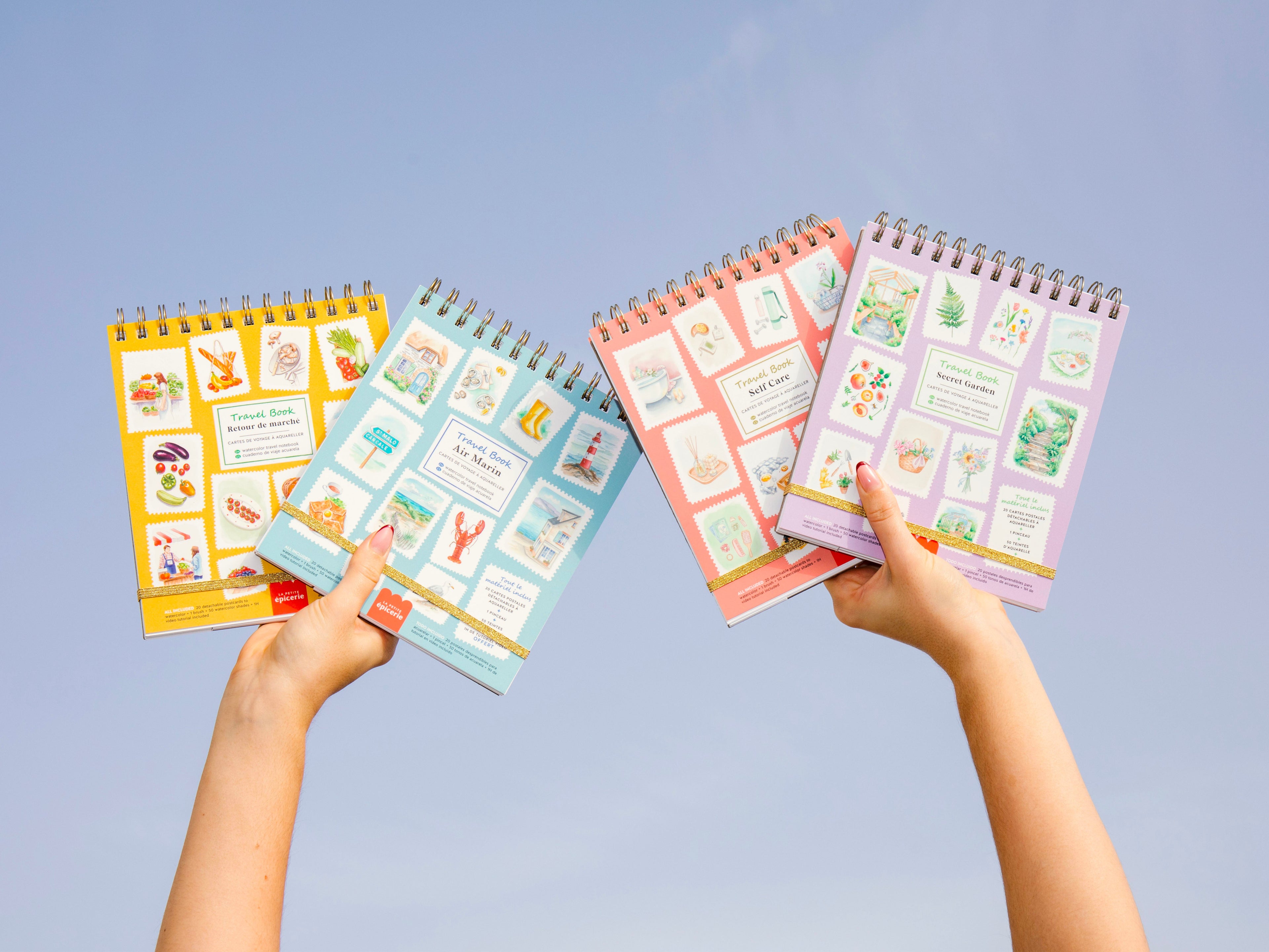 Libro de viajes - Cuaderno de acuarela - Tema Marine Air