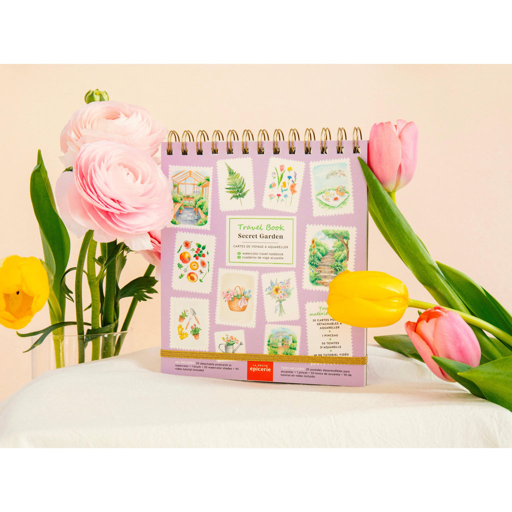 Travel Book - Carnet Aquarelle - Thème Secret Garden