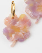 Boucles D'Oreilles Trèfle - Rose Orangé