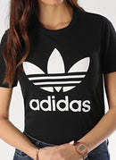 Adidas - Tee-Shirt Trefoil - Black - Femme