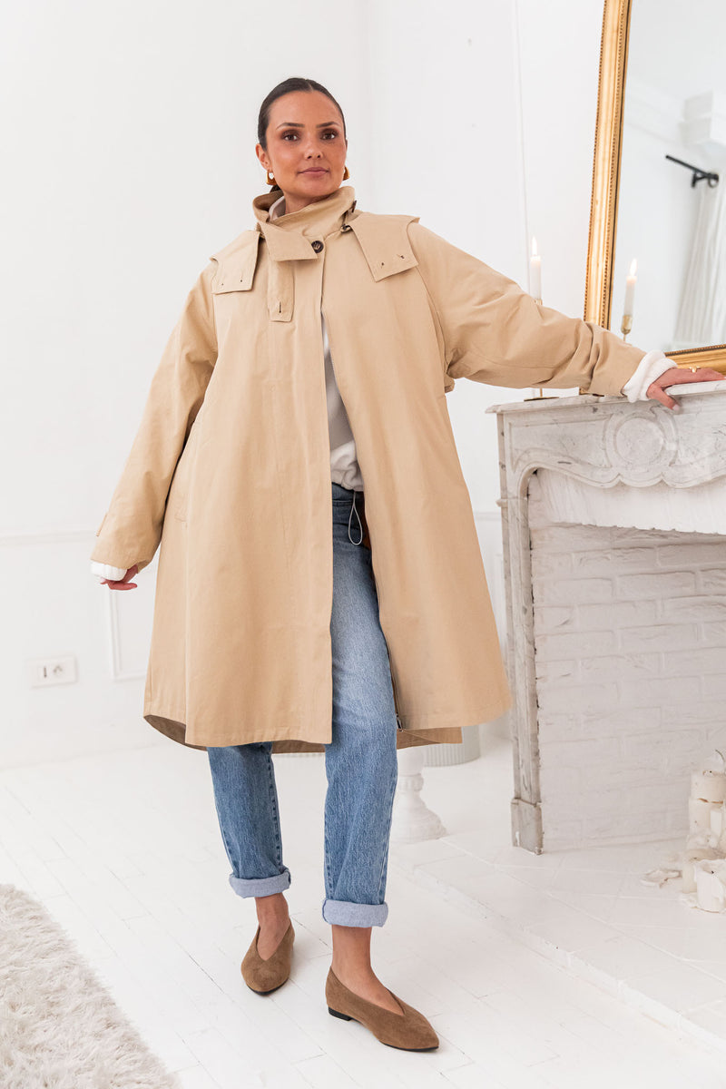 LANA Beige - Trench Long