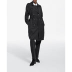 The Kooples - Trench Noir Tencel Élastique Dos - Femme